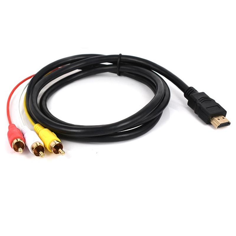 All-Copper HDMI to 3RCA AV Audio Video Cable