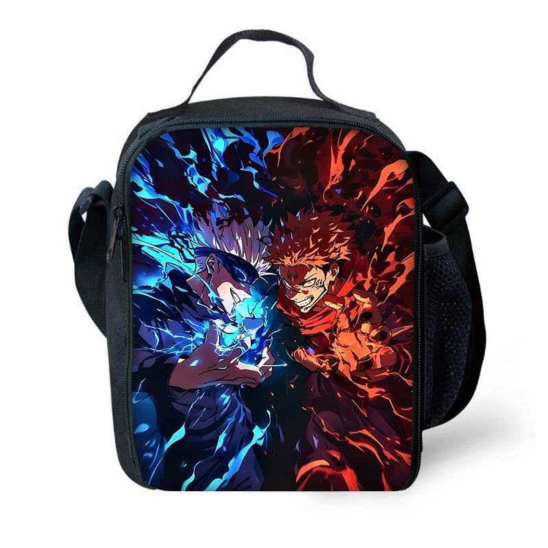 Anime J-JujutsuS K-KaisenS Child School Backpack with Lunch Bags ,Pencil Bags ,School Bags for Boys Girls Best Gift