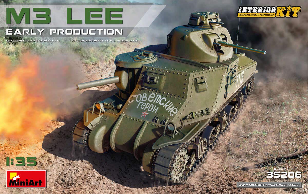 

Miniart scale US Army M3 Lee Early Model Full Interior Plastic Model Kit MA35206 1/35 (Interior Reproduction)