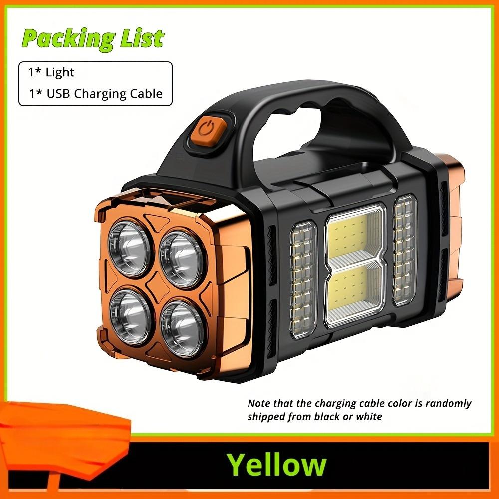 

Солнечный светодиодный фонарь 4-в-1 с двойным передним и задним светом, аварийный источник питания, цифровой дисплей, сверхмощный портативный свет для кемпинга, пеших походов GOLDEN,1PC