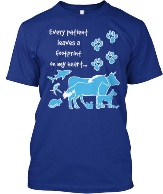 

Footprintsonmyheart Veterinary Medicine T-Shirt Size S to 5XL M