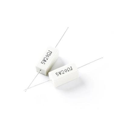 Sada 10 ks keramických drátěných cementových rezistorů 5 W 20 R 20 ohmů 5 % pasivních elektronických součástí Sada výkonových rezistorů Díl