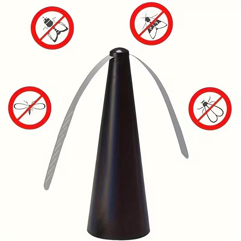 2-in-1 Bug Repellent Fan Battery & Plug-in Version Portable Outdoor Insect Repellent Ventilation Fan for Camping Picnic BBQ Kitchen Market Use