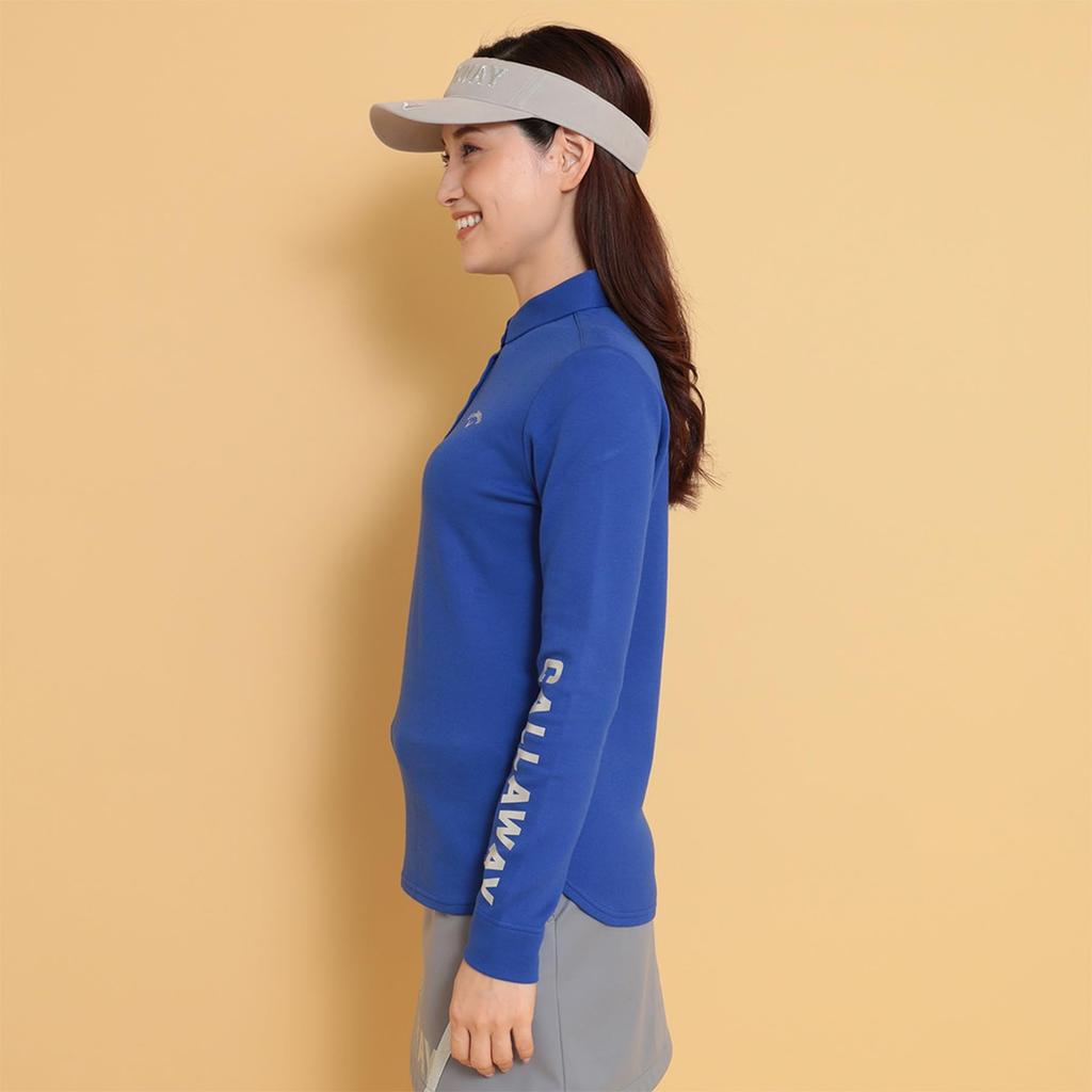 Callaway Long Sleeve Polo Shirt and Golf C24233203 M Women's (Moisture-Wicking Heat-Generating) / / 1111_Blue