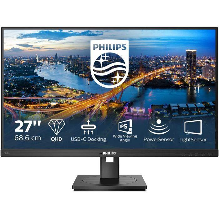 Moniteur PHILIPS Q 27' IPS 75Hz 4ms Adaptive Sync Avec Docking USB-C Et Haut-parleurs - Garantie 3 Ans