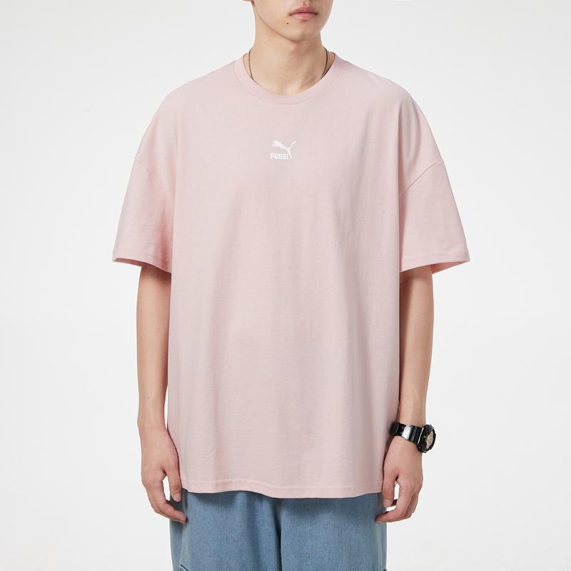 Puma Performance Running Training Fitness Quick-Dry Breathable Round Neck Short Sleeve T-Shirt Men Tops Pink 533100-36