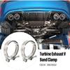 2Pcs Turbo Exhaust Outlet V Band Clamp, High Hardness Tube Turbo Outlet Clamps, Exhaust Pipes Connection for Car OEM 3903652