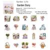 Retro Street Scene Journal Stickers - Gugu Forest Series (20 Sheets)
