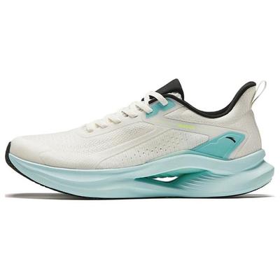 Cushioning Slip Resistant Breathable Lightweight Low Top Running Shoes Men's White Blue 912425506-3