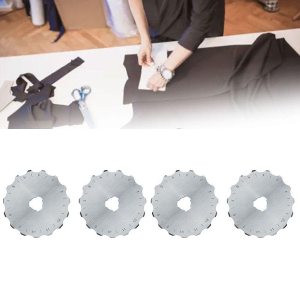 10Pcs 45mm Rotary Cutter Blades Scalloped Cutting Sharp Perforating Replacement Blades High Wear Proof