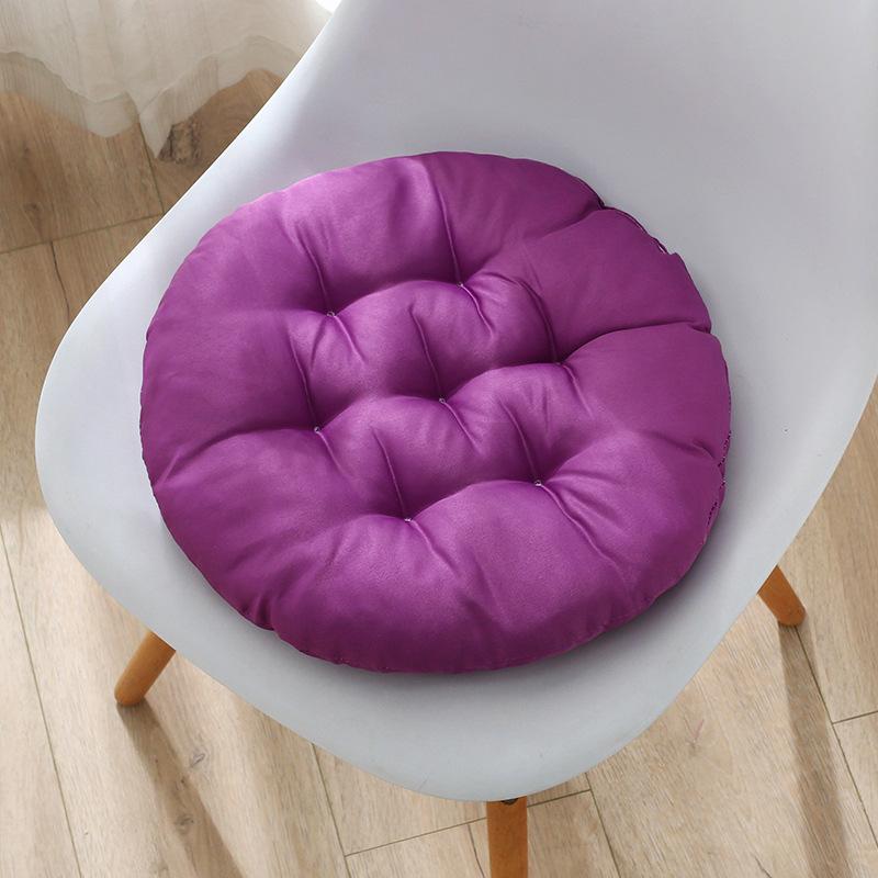Round Solid Color Chair Cushion Seat Pad Soft Comfortable Sofa Pillow Office Home Decor Floor Mat for Dining Living Room
