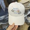 Cotton Letter Baseball Cap Embroidery Snapback Cap Fashion Cat Peaked Cap  Teenagers