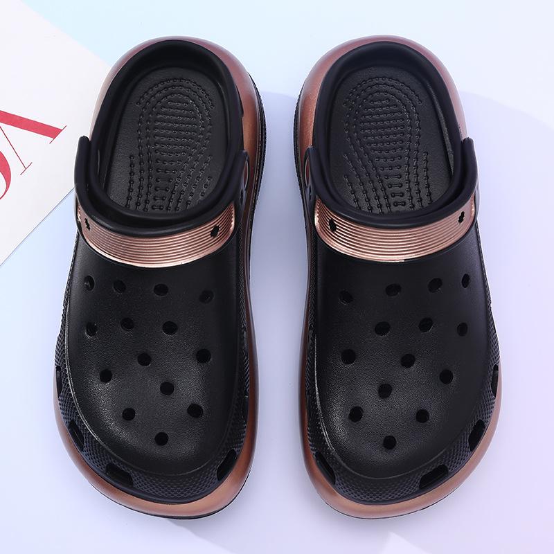 Sandales Sabots à Plateforme d'Été pour Femmes Chaussures pour Femmes Semelle Épaisse Antidérapantes Sandales de Plage Femme Compensées Hautes Sandales EVA Pantoufles