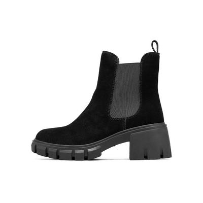 Top Notch Comfortable Versatile Short Chelsea Boots Women Boots Black 167050-BBK