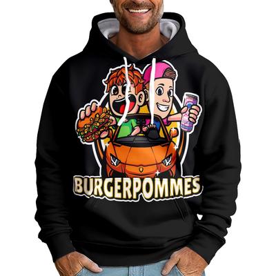 10 Colors Fashion for Fans of Burgerpommes ICrimax Graphic Printed Sweatshirt Outdoor Sport Cosplay Pullovers Hoodie Cosplay Costume
