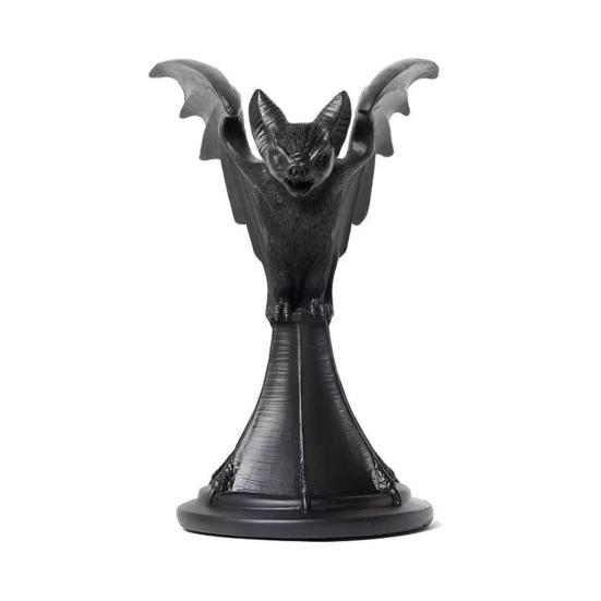Gothic Style Night Elf Candlestick Ornament Bat Wolf Crow Owl Shape Resin Fireplace Candle Accent Hotel Room Decor