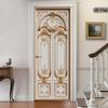 37Style Floral Door Stickers  Removable Vinilos Para Puertas Adhesive Wallpaper Art Murals for Doors Bibliotheque Modern Home Decor