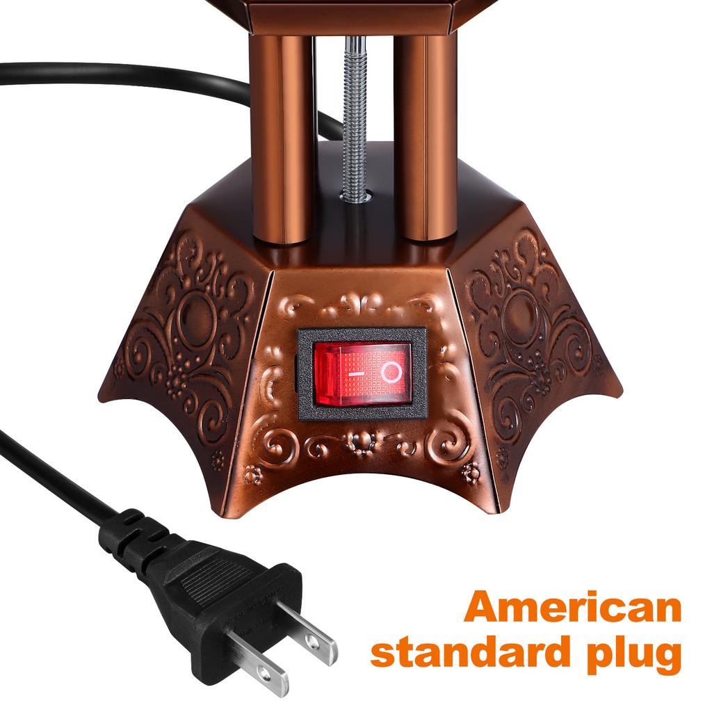 Exquisite Arabic Style Tower Incense Burner Classical Metal Electric Incense Burner For Home Hotel Ornament Decoration US Plug