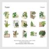 Retro Qin Yuan Plant Sticker Pack: 30 Sheets, 6 Designs for Journaling & Collage