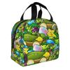 Pflanzen vs. Zombies Spiel Isolierte Lunchtasche für Damen Tragbar Thermokühlertasche Mittagessen Tasche Schule