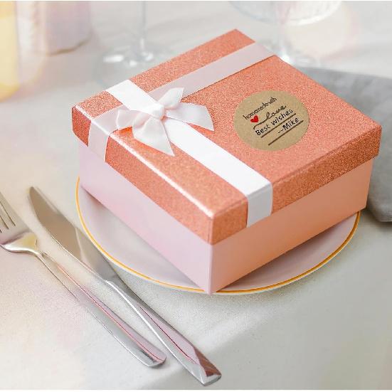 Handmade Stickers Set (1500PCS) - 1 Inch Kraft Thank You & Love Labels for Baking, Gift Packaging, Small Business - Self-Adhesive Eco-Friendly