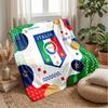Italy Football Printed Flannel Blanket Skin Friendly Warm Decorative Throw for Indoor Couch Bed Daily Use