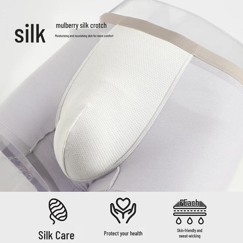 Fenteng Men's Modal & Silk Boxer Briefs - 4-Pack