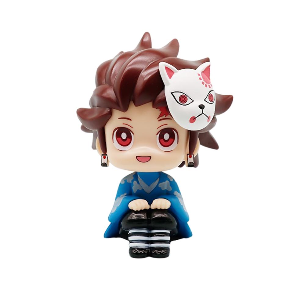 Anime Demon Slayer Kamado Tanjirou Kamado Nezuko Action-Charakter-Modell Spielzeugserie Puppe Kindergeburtstag/Weihnachtsgeschenk Spielzeug