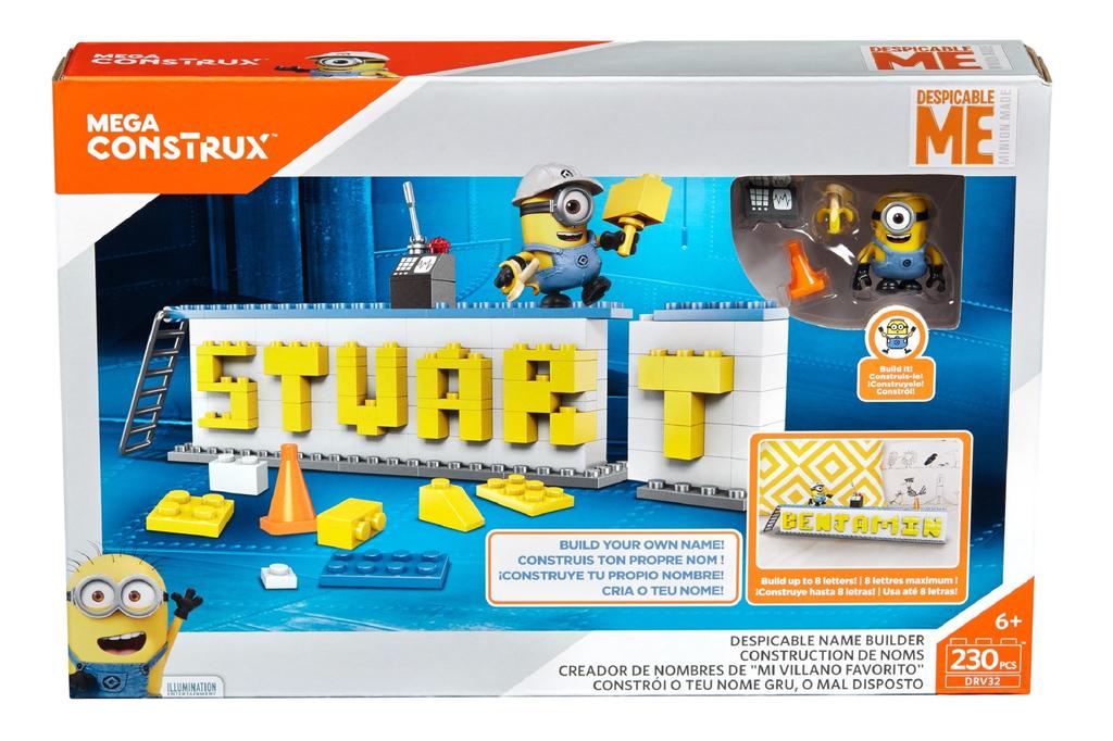 Mega Bloks Mega Construx Minions Name Builder 230 Pieces DRV32