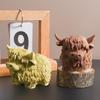 1Pc Highland Yak Candle Silicone Mold, Scottish Cow Animal Gypsum Statue Ornament Resin Epoxy Abrasives