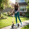 Folding Electric Scooter for Kids, with Dual Brakes, Front Suspension, LED Colourful Lights, Pink