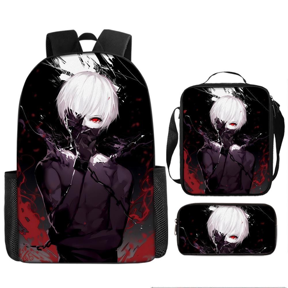 Anime Peripheral Backpack Tokyo Ghoul Food Backpack Kimuken School Bag Computer Bag Tokyo Ghoul Backpack