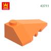 Non-Toxic 74Pcs/Lot 43711 Right Wedge Sloped 4X3 Triple Building Blocks Moc Accessories Compatible With Bricks Children Toys Gift Bo