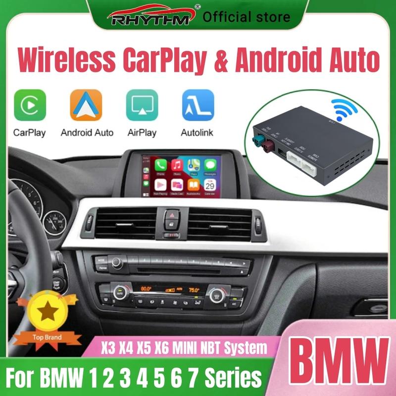 Wireless CarPlay Android Auto Interface Decoder Box For BMW 5 6 7 Series F01 F02 2013-2015 NBT System Mirror Link Plug and Play