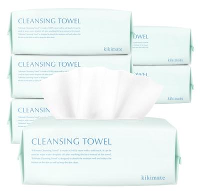 Kikimate Cleansing Towels, Disposable Facial Towels, 300 Pieces (100 Pieces X 3 Sets), Suitable for Sensitive Skin, Skin Irritation Prevention,