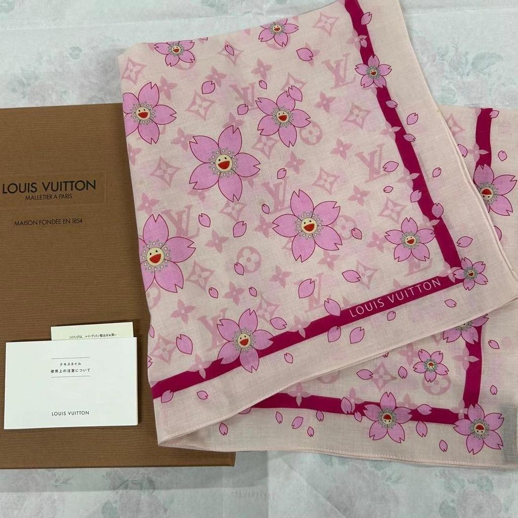 Used Louis Vuitton Murakami Cherry Scarf