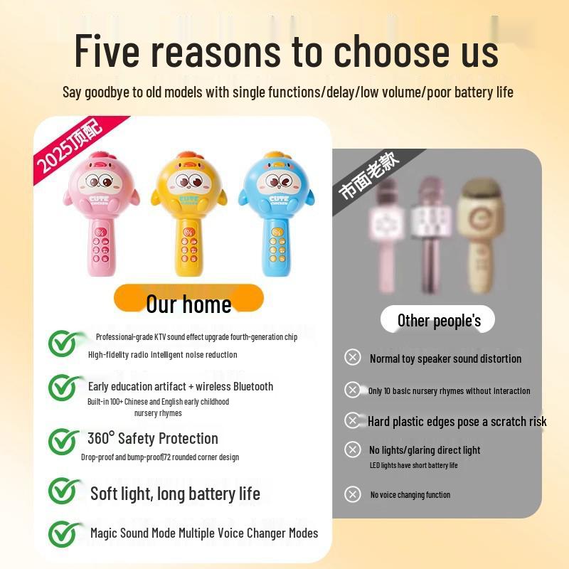 Kids' Multifunctional Singing Microphone and Speaker - Educational Musical Toy for Early Learning