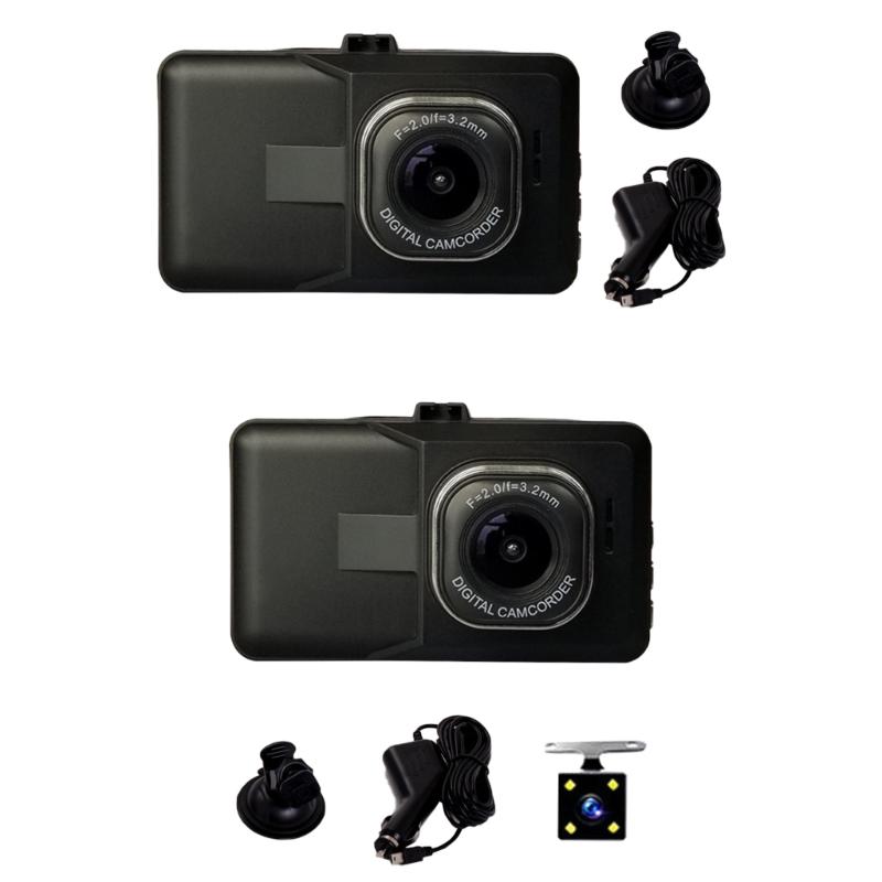 Car Dashboard Camera Front and Rear Full 1080P with 3" IPS Display, 170° Wide View, Night Viewing,Continuous Recording