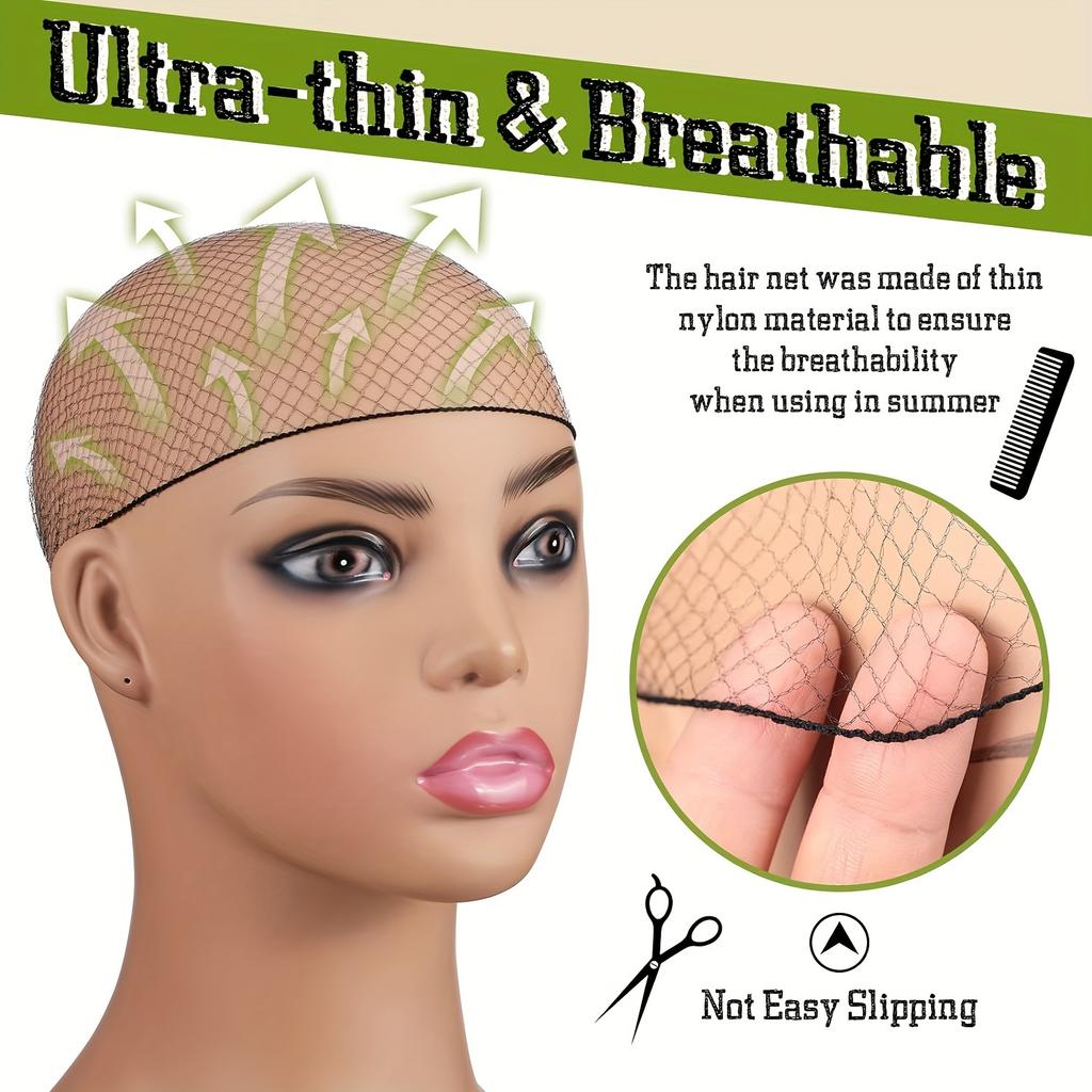 10 buc plase de păr elasticitate plasă elastică invizibilă plasă coc de păr pentru peruci de femei care dorm