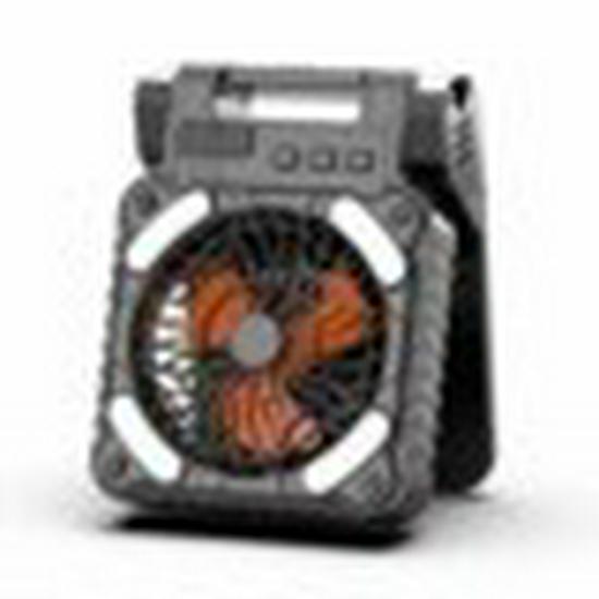 Rechargeable Dual-Use Folding Solar Fan & Light for Camping