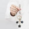 Colorful Flower Keychain Zinc Alloy Floral Keyrings Fashionable Bag Charm Key Holder Ornament Gift for Women and Teens