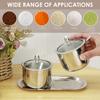 Stainless Steel Sugar Bowl Set with Glass Lid Spoon and Tray Rustproof Seasoning Box Round Condiment Pots Polished Shiny Sugar
