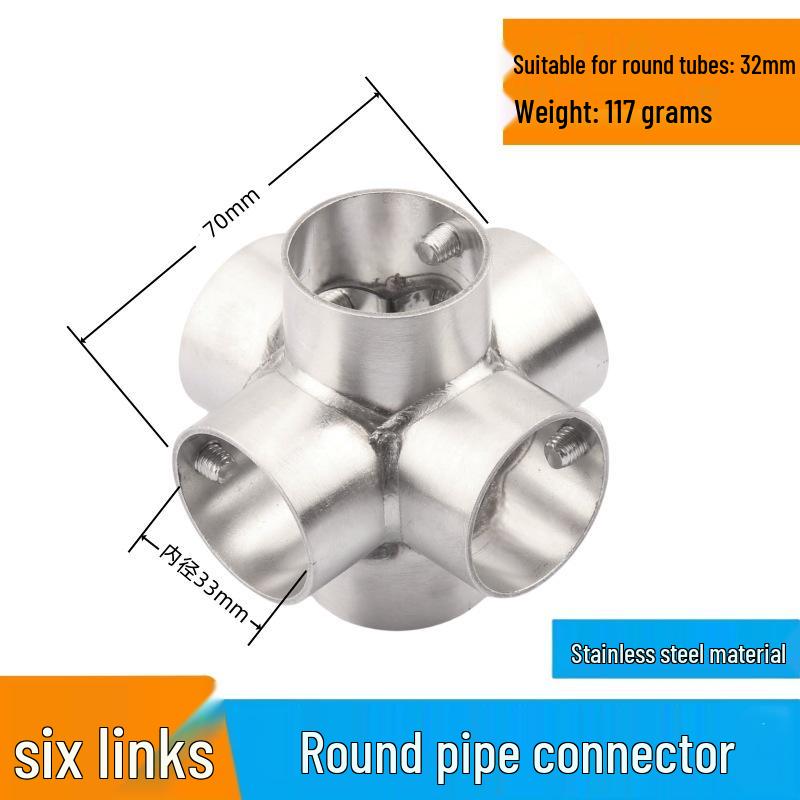 25 Snap-On Stainless Steel Pipe Connectors for Greenhouse Clamps