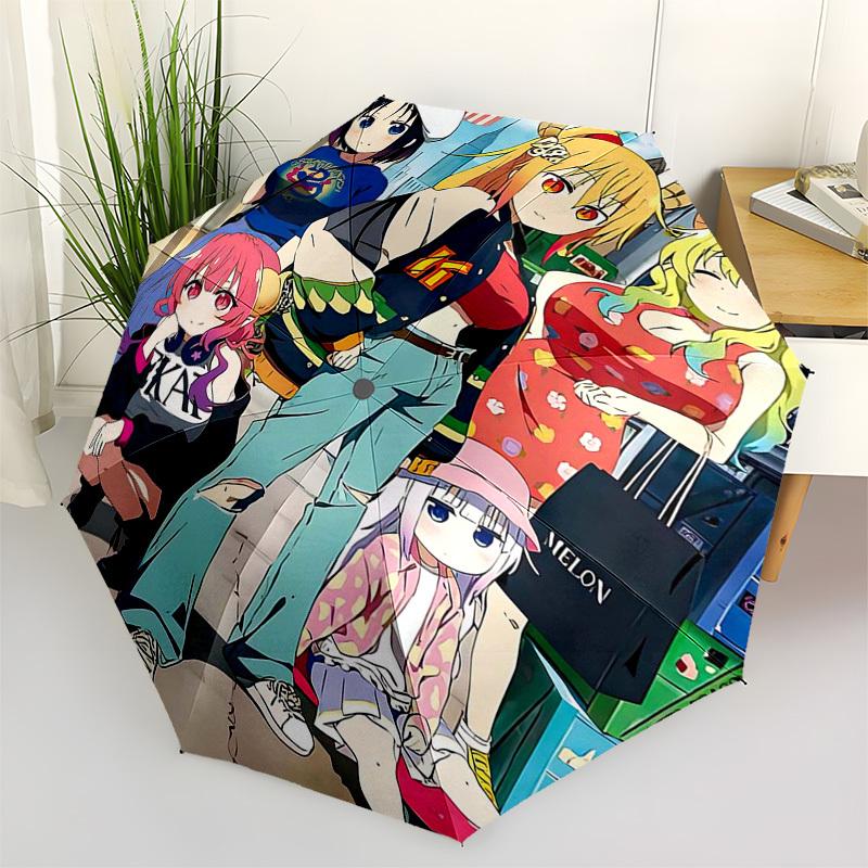 

1pc Outdoor Umbrella with KAKA Print - Automatic Opening/Closing, Portable Tri-Fold Design, 8-Rib Iron Frame - Perfect Gift for Fans, Travelers