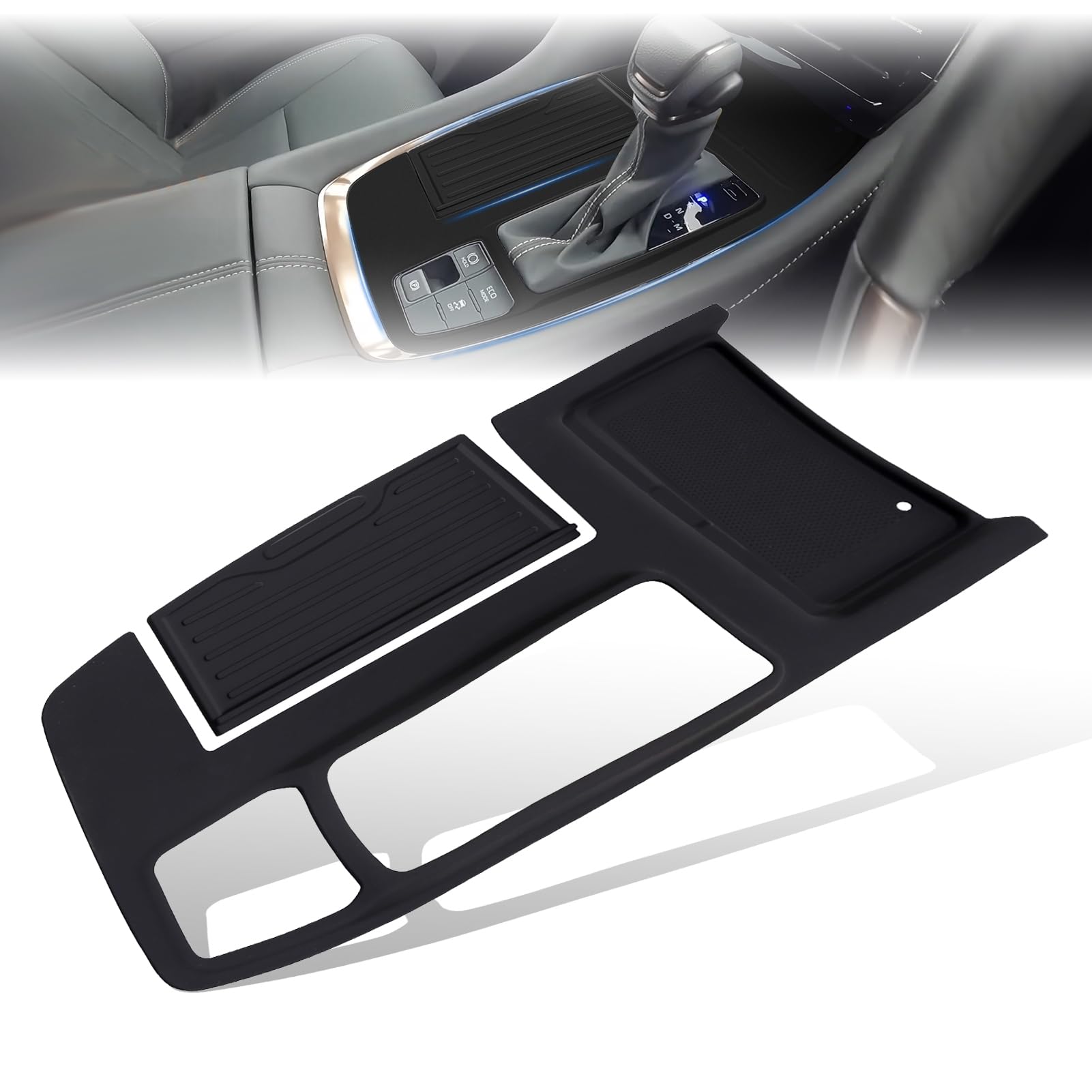Shift panel rubber mat for Toyota Alphard 40 Vellfire 40 series console interior compatible with Toyota Alphard AH40 series, cover, scratch-resistant,
