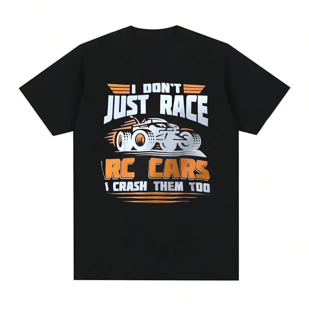 UnisexS RC Car Drift Racing Graphic TShirt with Orange RC Car Design Loose Fit Casual Streetwear AllSeason S