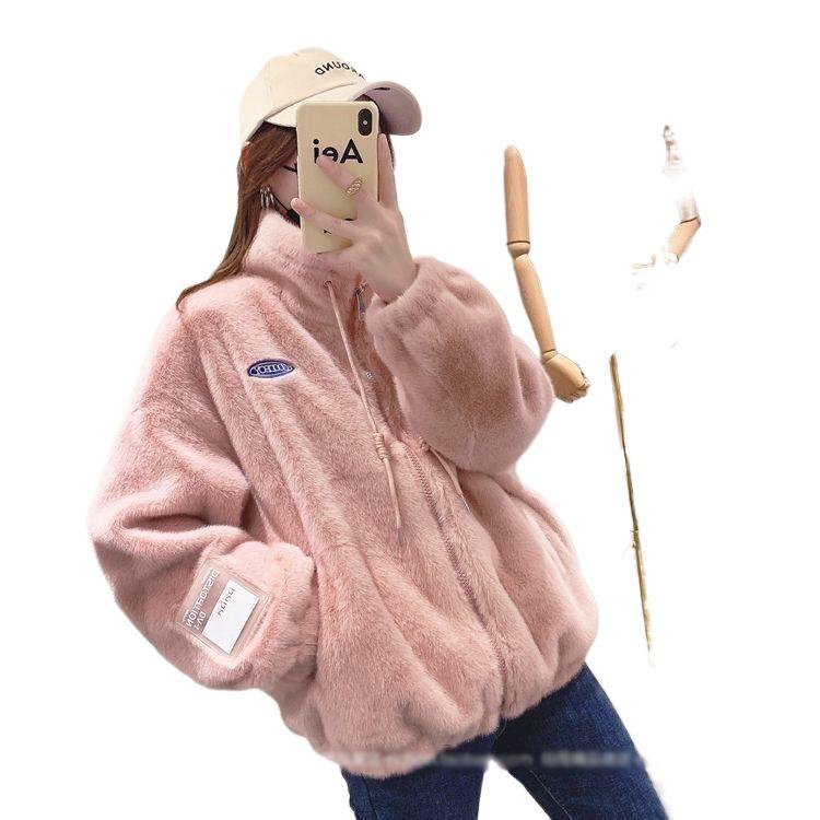 Women's Plush Lambswool Coat - 2025 Autumn/Winter Fleece-lined Loose Cotton-padded Jacket