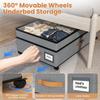 Under bed Storage Bag with Wheels Lid Quilt Bags Wardrobe Clothes Organizer Storage Box Dustproof Organizer Large Capacity