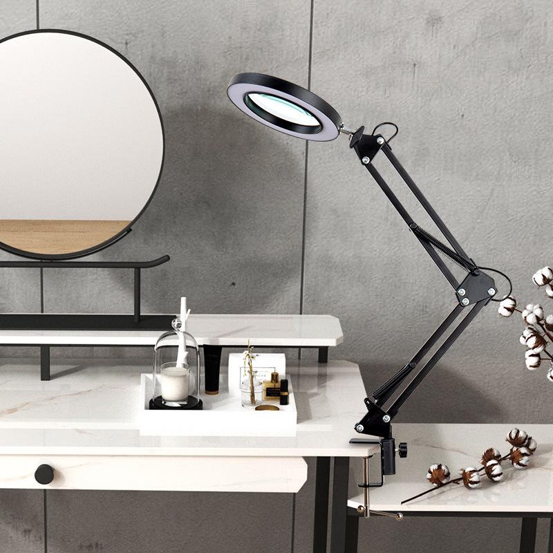 LED Long Arm Magnifying Desk Lamp for Reading, Study, and Maintenance Tasks