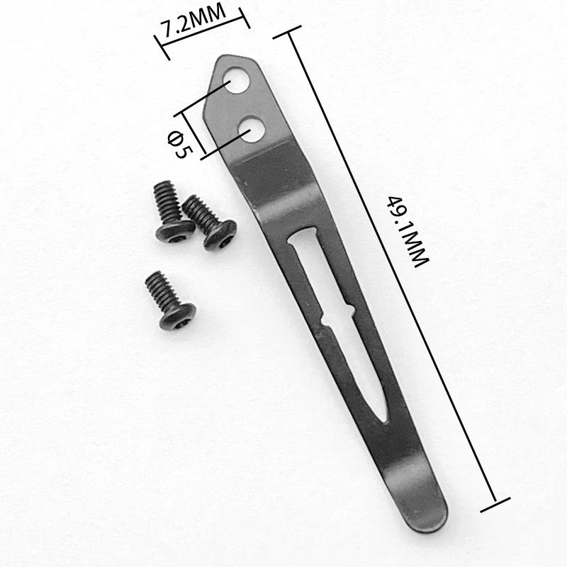 Stainless Steel Back Clip for DIY Folding Pocket Knife Tool DIY Accessories Back Clip Custom Folding Knife Back Clip Holder